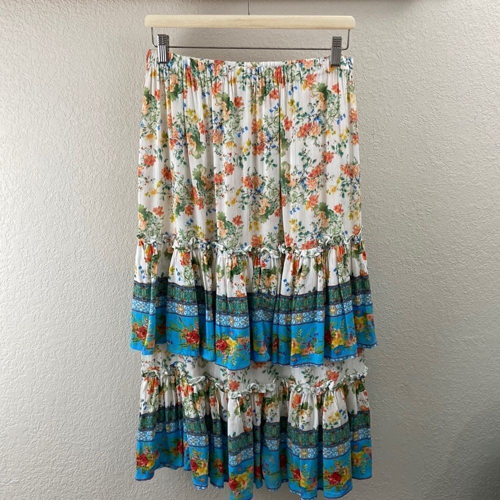 Rachel Ashwell Floral Layered Skirt size Large